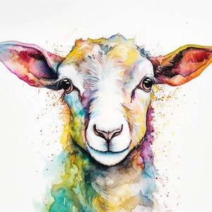 Vibrant Innocence A Pop Art Celebration of the Lamb - High Quality 300 DPI Digital Download JPG File