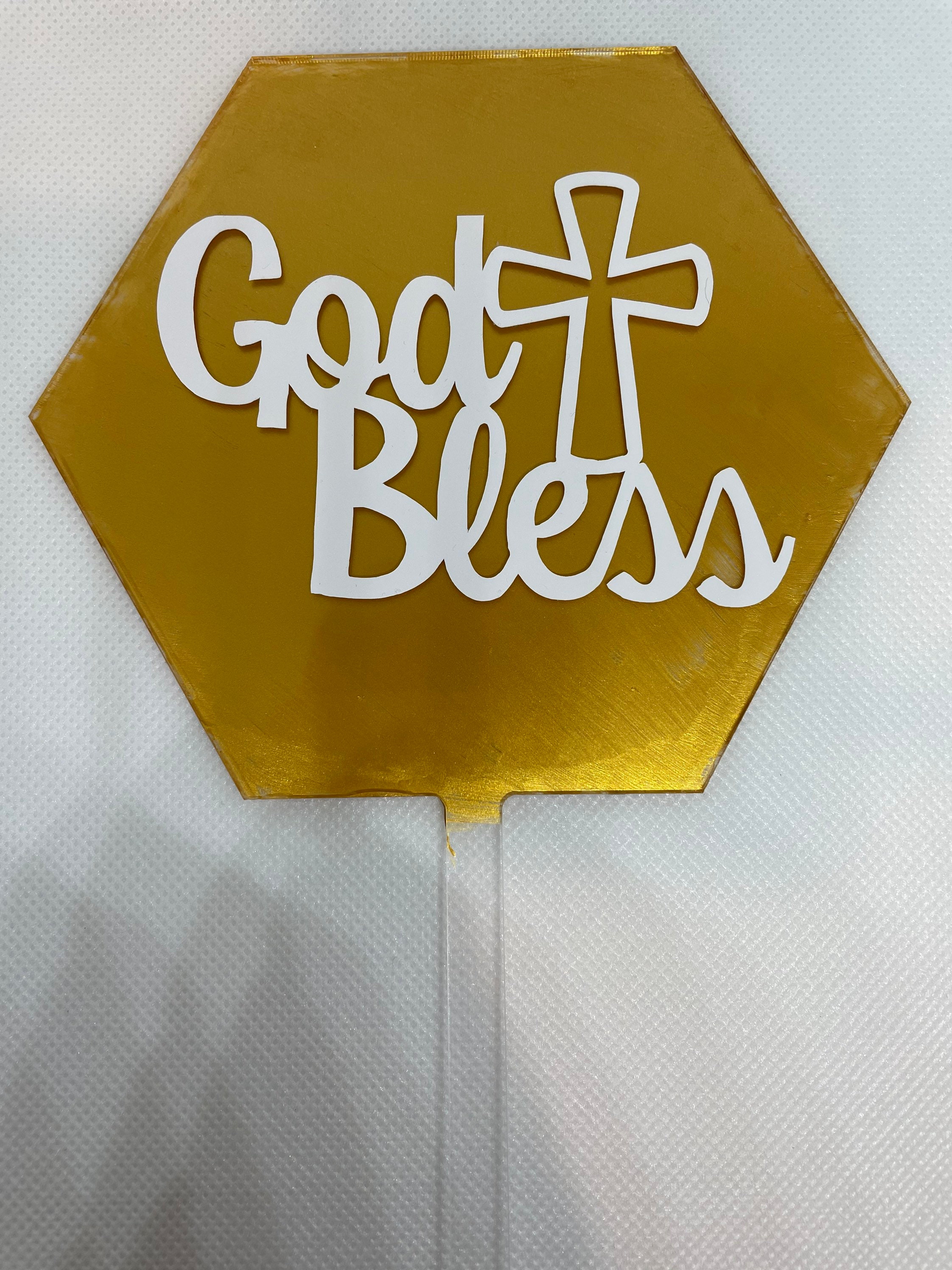 Baptism Acrylic Cake Topper Etsy