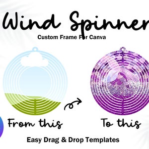 Plantilla de maqueta de marco de Canva Wind Spinner editable fácil de arrastrar y soltar imprimible 10.5x10.5 pulgadas_3
