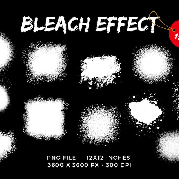 Bleach Effect for Sublimation Background Splash Brush Effect Png, Brush Stroke, Bleach Overlay, Instant Design  Download SetG