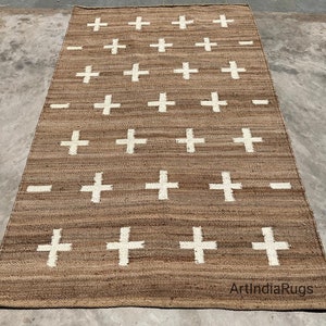 5x7 Handloom Natural White Plus Hemp Jute Rug, Woven Hemp Rug, Extra Large Jute Rug, High Quality Rug, Eco Friendly Rug, Custom Jute Carpet