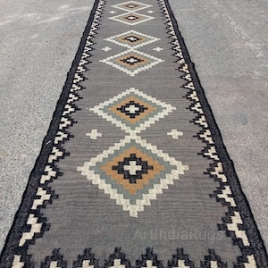 Handwoven Wool Jute Kilim Runner, Handmade Kilim Runner Rug, Stair Hallway Home Decor Kilim Runner, Stairs Runner, Eco friendly Kilim Runner