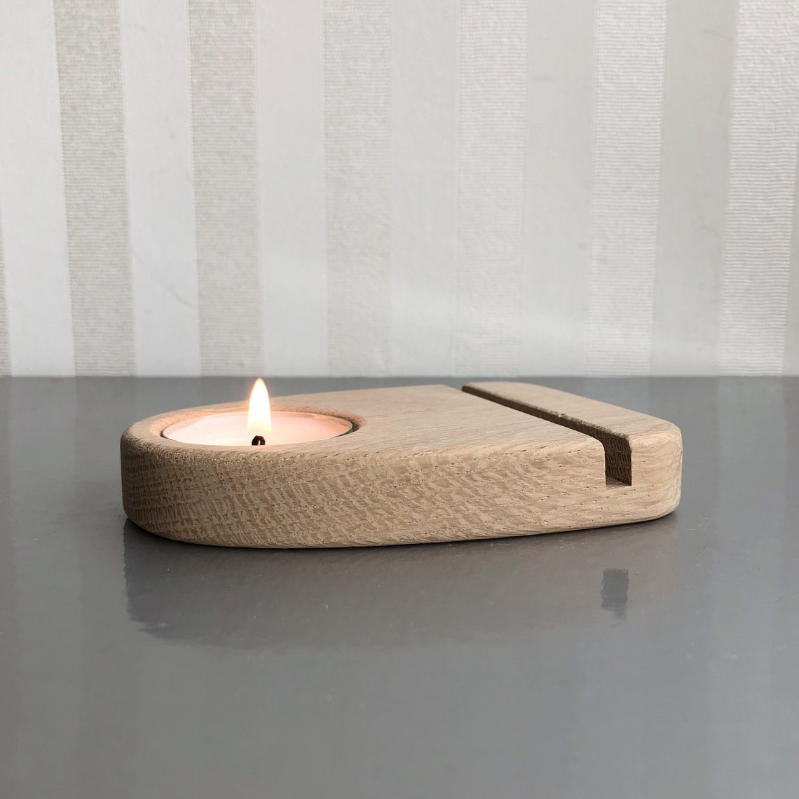 Glass stand with tea light holder display stand for stained Etsy