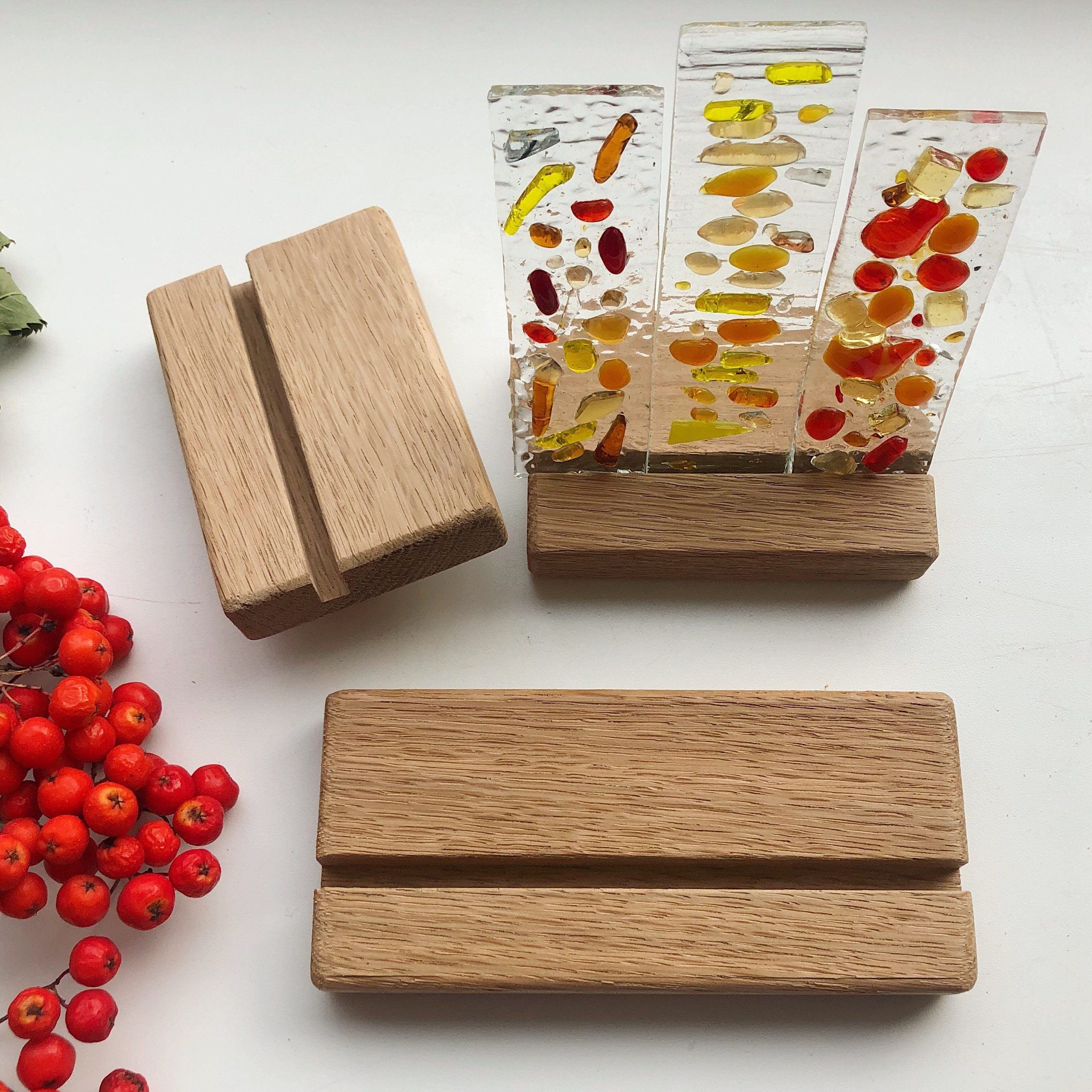 Glass Wooden Stand Oak Stand for Fused Glass Wooden Table Etsy