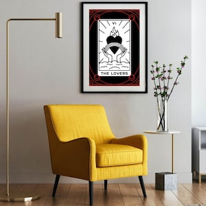 The Lovers Tarot Card Print Poster