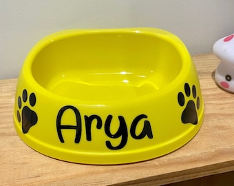 Personalized cat bowl