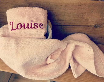 Personalized embroidered first name towel