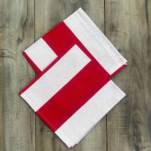Rood-wit gestreepte katoenen servetten, moderne serviesset (16 x 16, 18 x 18, 20 x 20)