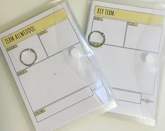 Blank Revision Cards - English or Welsh