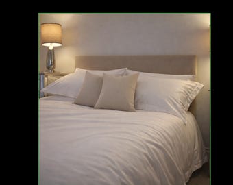 Plain Cream  or  White DUVET & PILLOWCASES