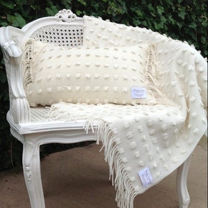 Cream Lambwool cushion - reduced
