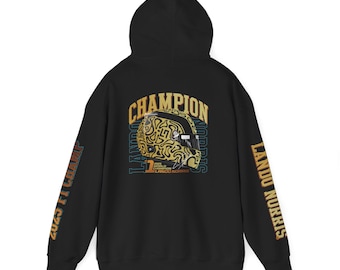 Lando Norris 2025 F1 World Champion Hoodie | McLaren Fan Gift | Golden Helmet Champion Design | Formula 1 Hoodie | LN4 Merch Christmas Gift