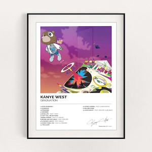 Kanye West Graduation Music Wall Art Poster, Digital Download