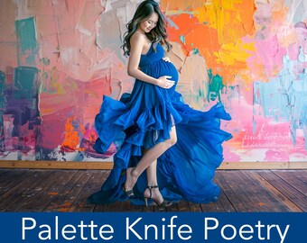 Maternity Backdrop, Palette Knife Poetry, Fine Art Backdrop, Maternity Overlay, Photoshop Overlay, Digital Backdrop, Photo Background