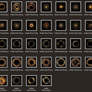 100 Golden maternity rings, Maternity Overlays, maternity light ring frame, circles shine, ring light maternity digital backdrop, PNG. image 10