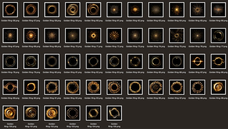 Plus de 100 bagues de maternité dorées, superpositions de maternité, cadre pour bague lumineuse de maternité, cercles brillants, toile de fond numérique de maternité lumineuse, PNG. image 10