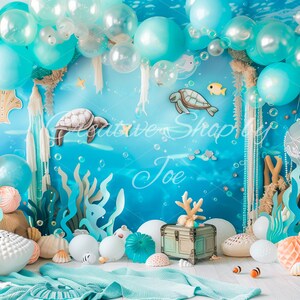 Enchanted Underwater Adventure Digital Backdrops for Kids, Studio Backgrounds, Mystical Overlays, Oceanic Backdrops, Undersea Birthday image 7