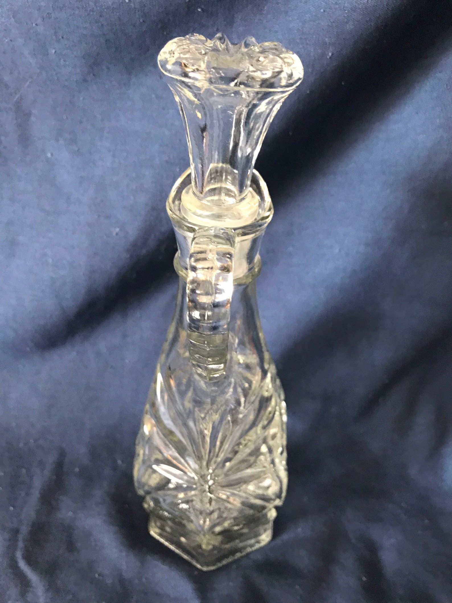 Pinwheel Crystal Cut Glass Carafe Etsy
