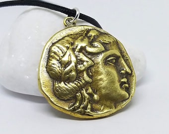 Artemis Ancient Greek Coin Pendant Necklace, Ancient Articafts Coins, Rare Coin Reproduction, bijoux grecs anciens, Griechischer Schmuck