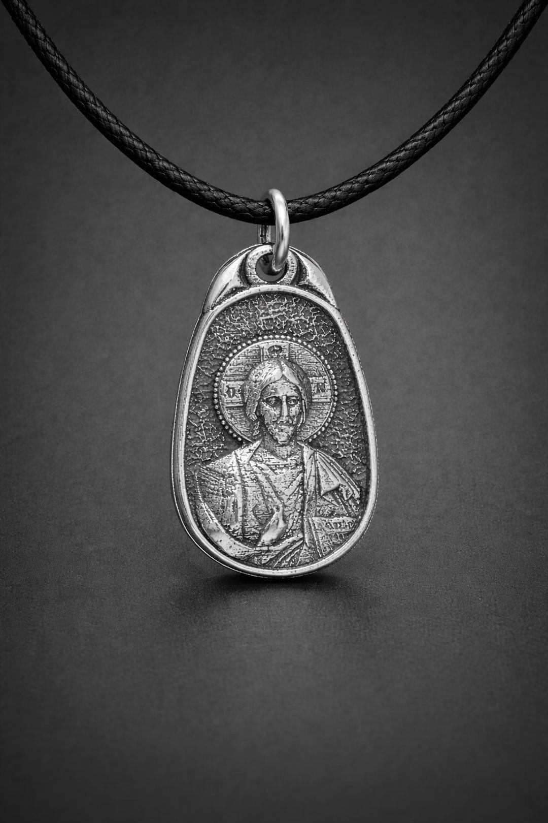 Medaglione francese di Gesù Cristo, medaglione religioso antico - Italia