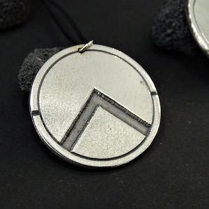 Spartan Silver Pendant, Spartan Shield Pendant, Greek Warrior Necklace, Hellas Warrior Big Necklace, Spartan Warrior Pendant,Men Silver Gift