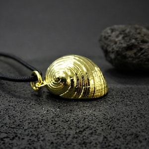 18k Gold Plated Dainty Shell Necklace, Delicate Shell Necklace, Gold Shell Necklace, Twisted Shell Necklace, Sea Mermaid Shell Necklace Gift