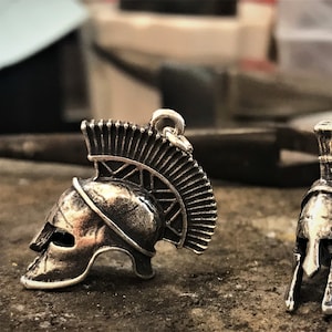 Greek Warrior Helmet Necklace - Handmade Warrior Jewelry - Quality and Durability - Skin Friendly Jewelry - Style Design - Gift for Him