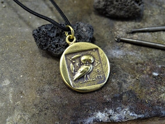 Ancient Greek Bronze Athenian Tetradrachm Coin 449BC, Owl of