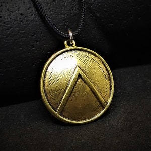 Spartan Shield Necklace, Proudly Unisex Spartan pendant, Warrior Necklace, Ancient Greece Jewelry, Fashion Greek Jewelry,Museum reproduction