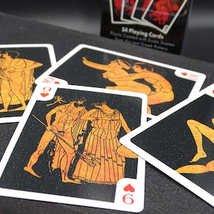 Greek Playing Cards With Erotic Scenes From Ancient Greek Pottery