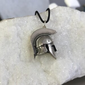 Greek Helmet Silver Pendant, Greek Mythology Gifts, Shadow of War, Spartan Silver Helmet, Greek Mythology Art, Larp Helmet, Medieval Helmet
