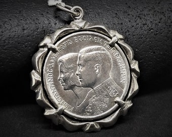 Pingente de moeda de prata, colar de prata, pingente de moeda grega, colar personalizado, pingente de moeda personalizado, presente para colecionadores de moedas para mulheres, presente personalizado