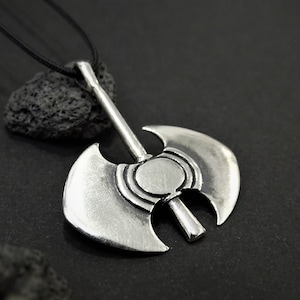 Double Axe Head Sterling Silver pendant, Double Bladed Battle Axe Necklace, Fashion Jewelry Necklace, Mens Fashion Jewelry, Gift to my Dad