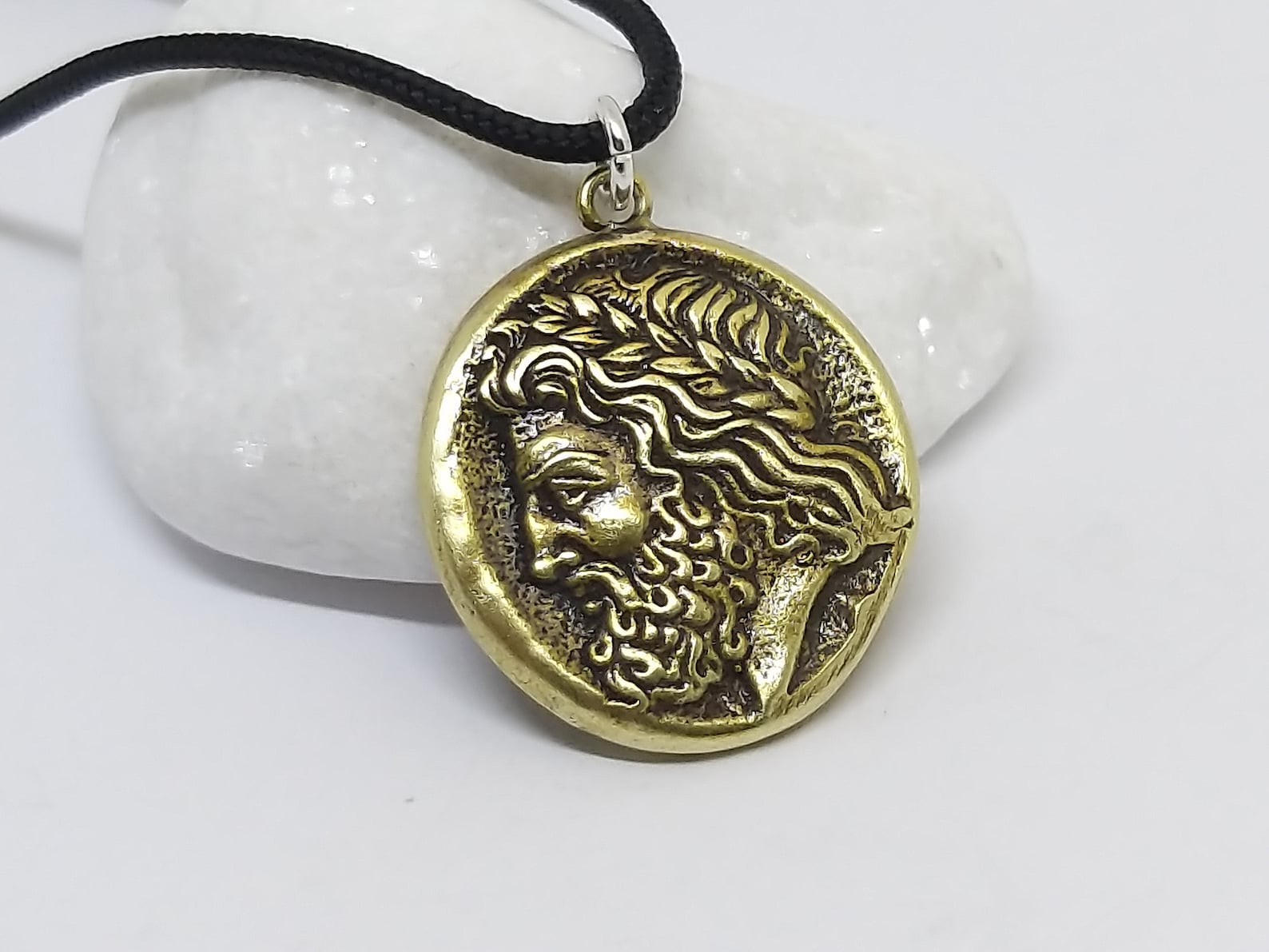 God Zeus Coin Pendant Necklace Hercules Pendant Father and Etsy