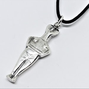 Cycladic Art Womans Idol Silver Pendant Necklace, Greek sculpture, Cycladic sculpture, Biology gifts, Bookworm gifts, Collier cyclades