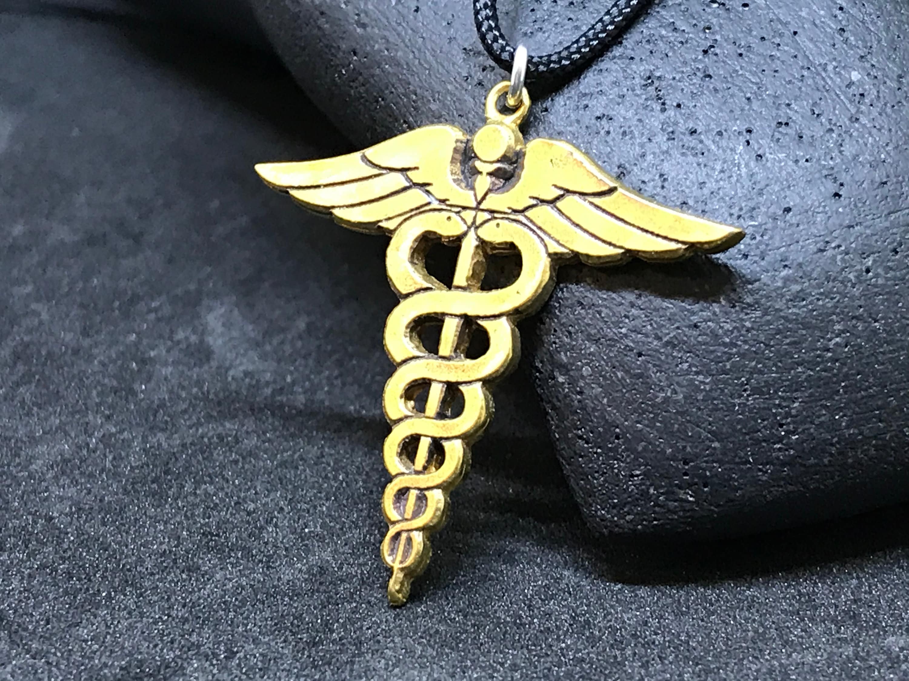 Medical Symbol Pendant Necklace Nurses Medical Logo Necklace Bronze Medical Caduceus Symbol Necklace Doctor Sign Logo medical Professions Etsy
