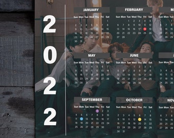 bts calendar etsy