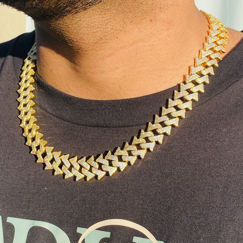 15MM Men's Cuban Link Chain Custom Diamond Cuban Link Etsy