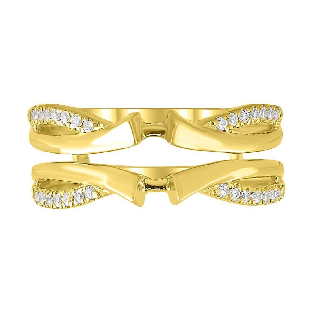 Enhancer Guard, 1.7 Ct Round Cut Diamond Enhancer Ring for Womens 14K ...