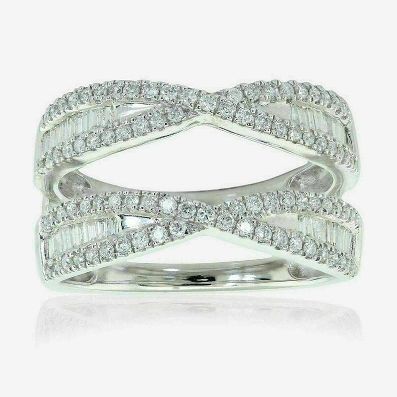 Enhancer Wrap Engagement Wedding Double Banded Ring 2 Ct Etsy