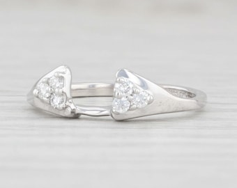 Enhancer-ringband, diamantringbeschermer 14k witgouden afwerking, maat 6,75 trouwringverbeteraar, trouwring, cadeau voor haar, set bandring