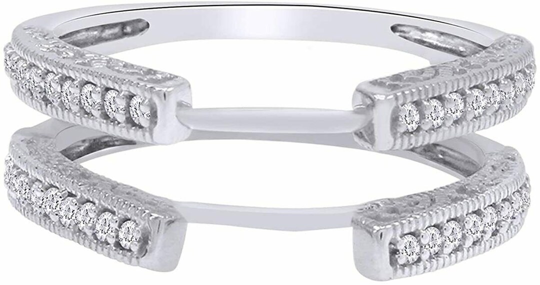 Engagement Ring Guard Enhancer Diamond Solid 925 Sterling - Etsy