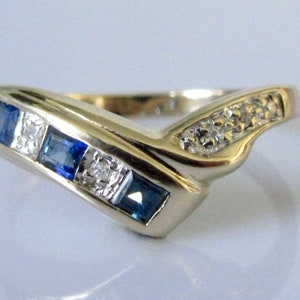 Enhancer Ring Band, Diamond Ring 1 Ct Sapphire Diamond Ring 14k Yellow Gold Plated, Sterling Silver, Christmas Gift Idea