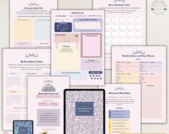Ramadan Journal Digital Download | Guided Islamic Planner, Daily Reflection & Habit Tracker