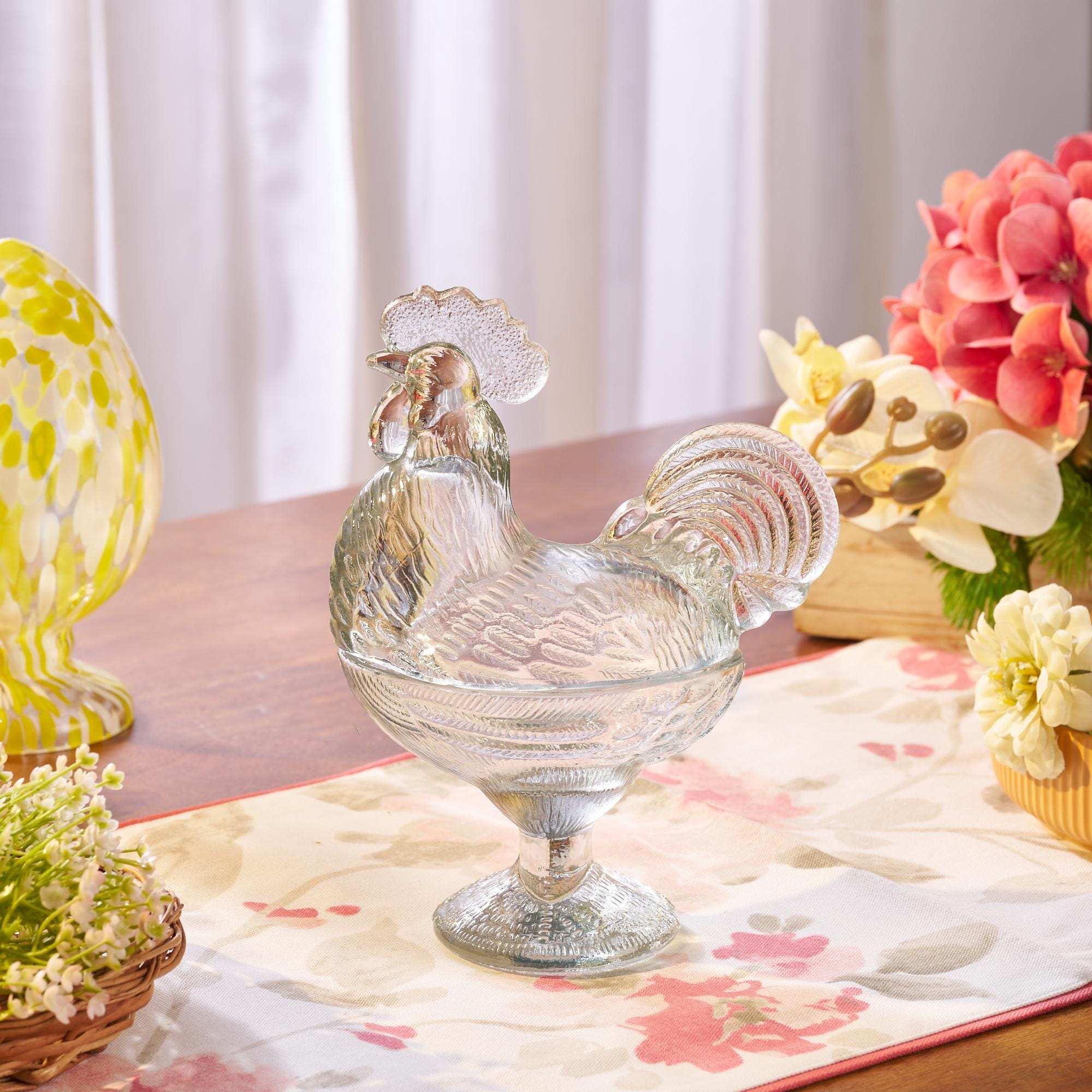 Glass Hen on Nest - Etsy Canada