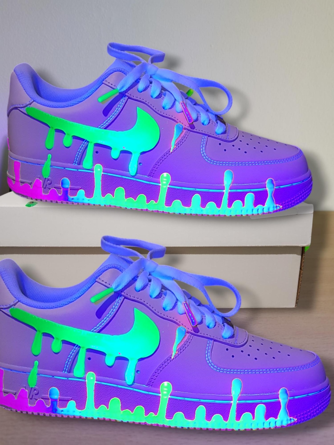 Custom Af1 Drip Custom Black Drip Air Force 1 Sneaker, Custom Hand Painted Black Drip ...