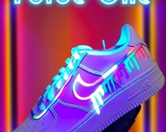 Custom Nike Air Force Drippy Neon Shoes AF1 Air Force Kids