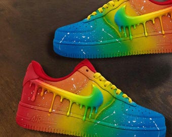 Custom Black Drip Air Force 1 Sneaker, Custom Hand Painted Black Drip AF1 Shoes, Custom AF1 Sneaker, Personalized AF1 Shoes