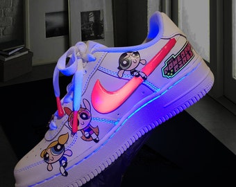 Neon Shoes Custom Air Force One 1 Women s Shoes Sneakers Youth Trainers handmade fashion Artwork Girls style gift for kids Fast