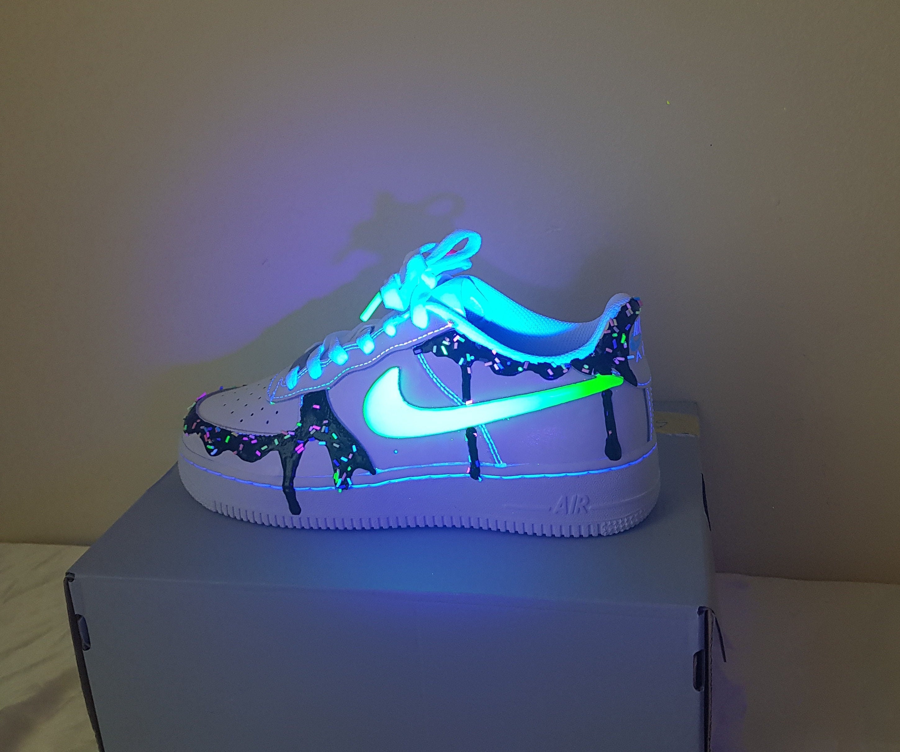 Nike air force one glow in the dark sale